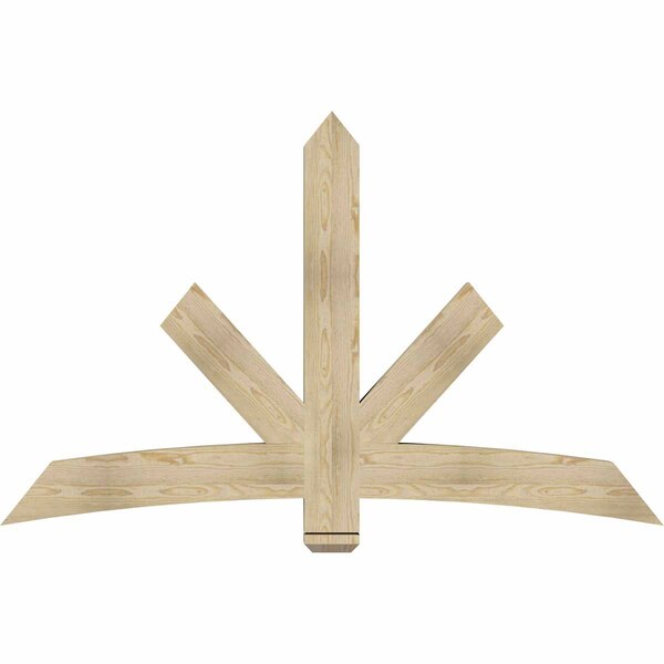 Ekena Millwork Alberta Rough Sawn Timber Gable Bracket, Douglas Fir, 72"W x 45"H x 4"D x 6"F, 15/12 Pitch GBW072X45X0406ALB00RDF - main